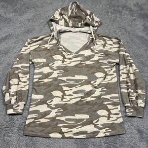 First‎ Love By Lovelyn Camo Hoodie Women's Medium Oversized Boxy Long Sleeve